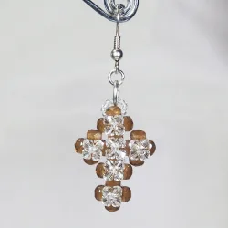 Hook pierces - Silver brass - Earrings Proserpine - Hook pierces - Silver brass - Laiton argenté